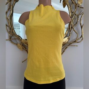 MAEVE textured sleeveless mock tank